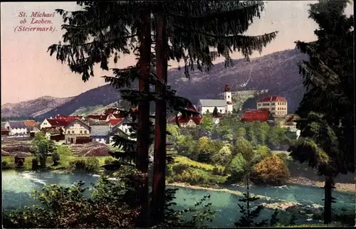 Ak Sankt Michael ob Leoben Steiermark, Teilansicht