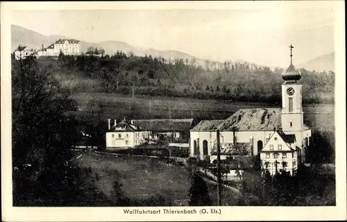 Ak Thierenbach Jungholtz Jungholz Elsass Haut Rhin, Teilansicht mit Kirche