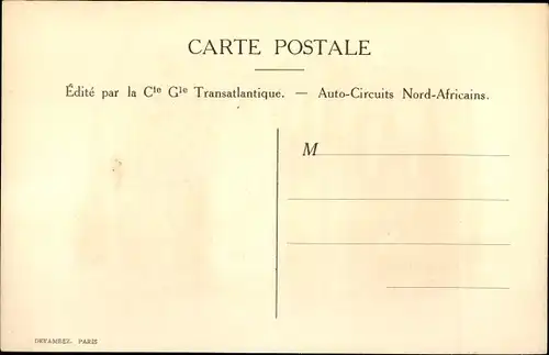 Künstler Ak Sandoz, Nordafrika, Auto Circuits Nord Africains, CGT, Tor