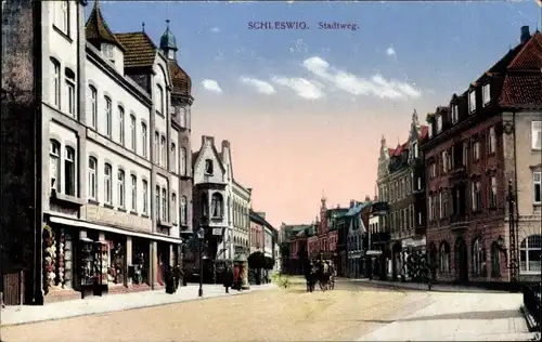 Ak Schleswig an der Schlei, Stadtweg, Handlung