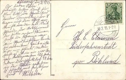 Ak Schleswig an der Schlei, Stadtweg, Handlung