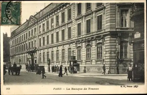 Ak Paris IV, Banque de France, Gebäudeansicht