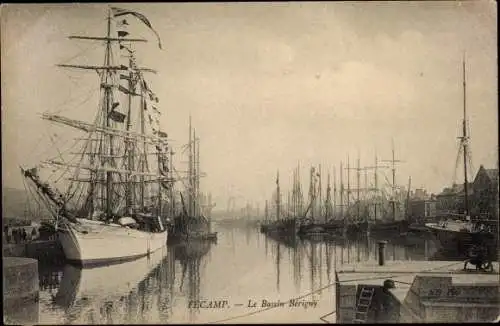 Ak Fécamp Seine Maritime, Le Bassin Berigny