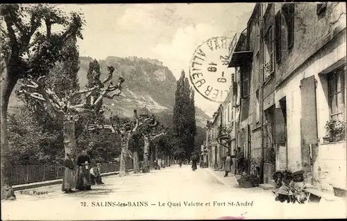 Ak Salins les Bains Jura, Le Quai Valette et Fort St-Andre