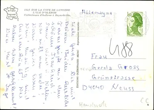 Ak Ile d'Oléron Charente Maritime, Austern in Boyardville