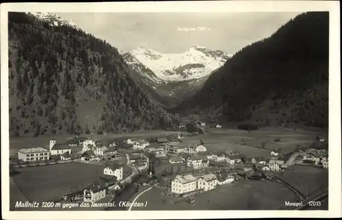 Ak Mallnitz in Kärnten, Blick gegen das Tauerntal, Panorama
