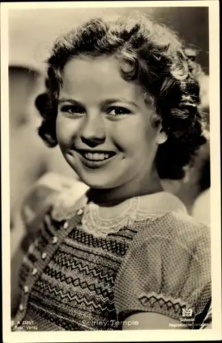 Ak Schauspielerin Shirley Temple, Portrait