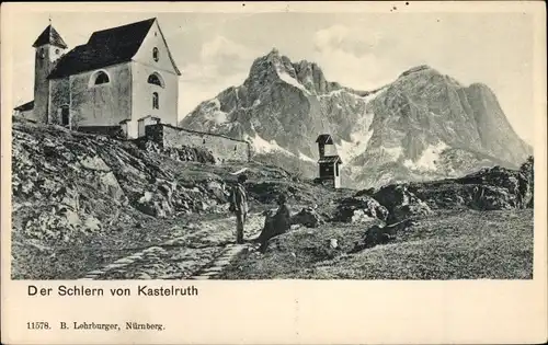 Ak Kastelruth Castelrotto Südtirol, der Schlern