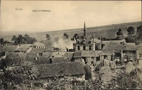 Ak Berru Marne, Total mit Rathaus