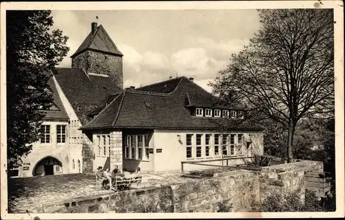 Ak Hohnstein Sächsische Schweiz, Jugendburg, Burgküche