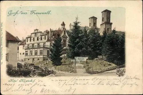 Ak Frauenalb Schielberg Marxzell in Baden Württemberg, Hotel Klosterhof