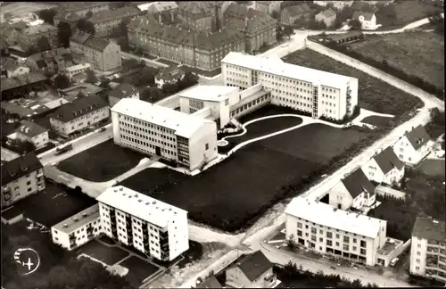 Ak Regensburg an der Donau Oberpfalz, Musikgymnasium der Regensburger Domspatzen, Luftbild