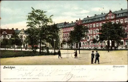 Ak Zwickau in Sachsen, Römerplatz