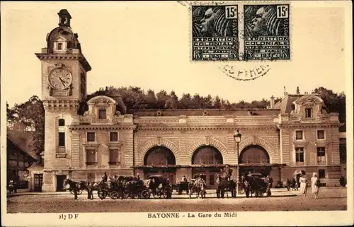Ak Bayonne Pyrénées Atlantiques, La Gare du Midi