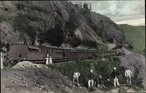 Ak Kadugannawa Ceylon Sri Lanka, Eisenbahn, The line