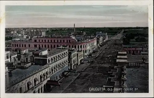 Ak Calcutta Kolkata Kalkutta Indien, Old Court House Street