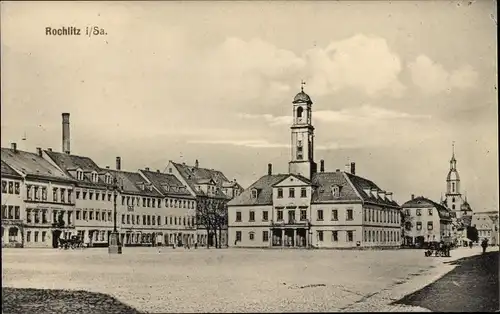 Ak Rochlitz an der Mulde, Marktplatz