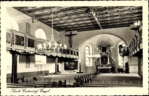 Ak Crottendorf im Erzgebirge, Kircheninneres