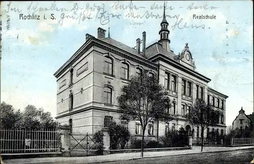 Ak Rochlitz an der Mulde, Realschule