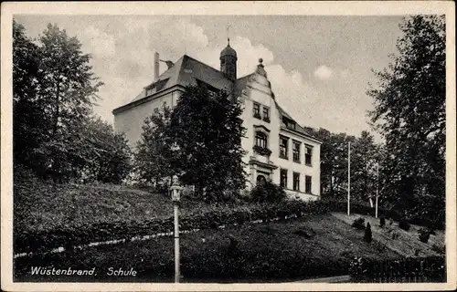 Ak Wüstenbrand Hohenstein Ernstthal Landkreis Zwickau, Schule