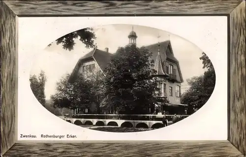 Präge Passepartout Ak Zwenkau in Sachsen, Rothenburger Erker