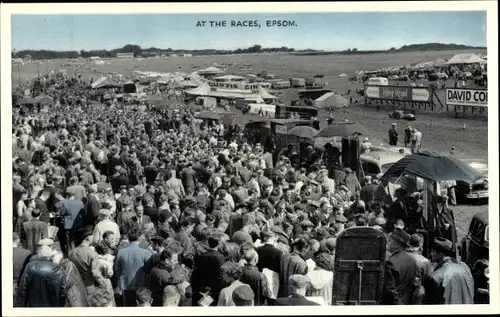 Ak Epsom Surrey England, At The Races