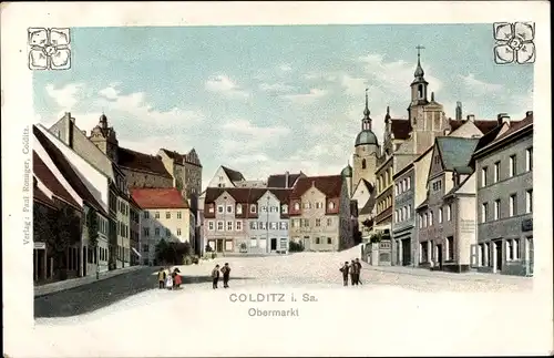 Ak Colditz in Sachsen, Obermarkt