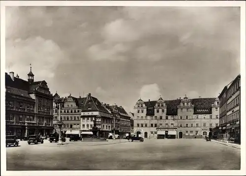 Ak Torgau an der Elbe, Marktplatz