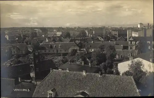 Foto Ak Ventspils Windau Lettland, Stadtpanorama