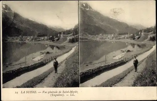 Stereo Ak Sankt Moritz Engadin Kanton Graubünden, Vue Générale