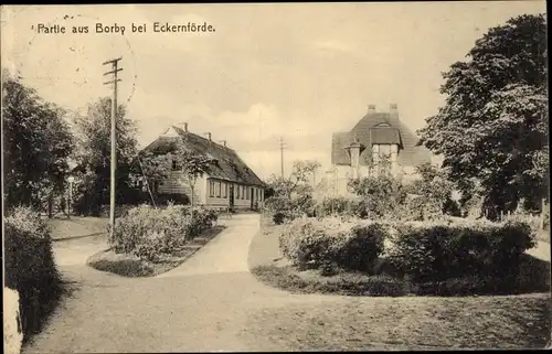 Ak Ostseebad Eckernförde, Partie aus Borby