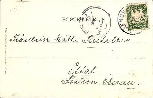 Passepartout Ak München, Alte Residenz, Portal, Straßenansicht, Rose