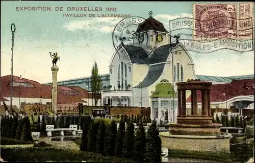 Ak Bruxelles Brüssel, Weltausstellung 1910, Pavillon de l'Allemagne