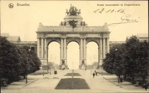 Ak Bruxelles Brüssel, Arcade monumentale du Cinquantenaire