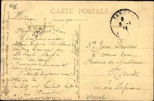 Ak Tanger Marokko, Place du Petit-Sokko