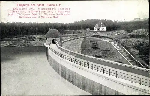 Ak Plauen im Vogtland, Talsperre