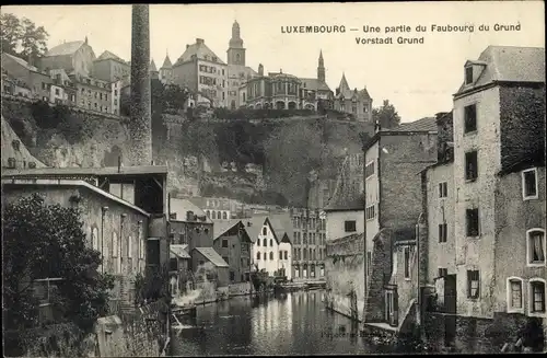 Ak Grund Luxemburg Luxembourg, Teilansicht
