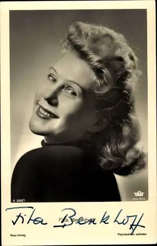 Ak Schauspielerin Fita Benkhoff, Portrait, Ross Verlag A 3306/1