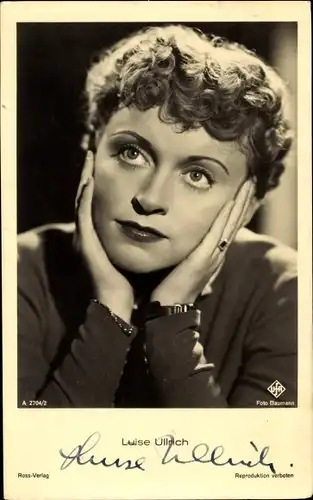 Ak Schauspielerin Luise Ulrich, Portrait, Autogramm