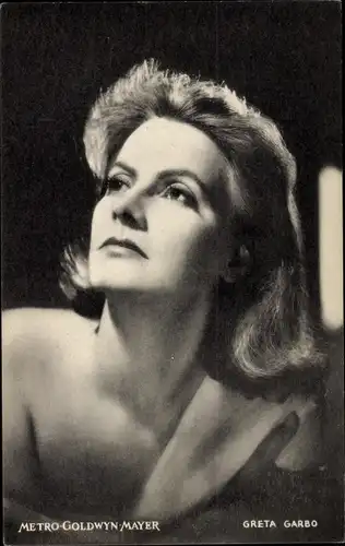 Ak Schauspielerin Greta Garbo, Portrait, MGM