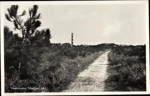 Ak Hollum Ameland Friesland Niederlande, Vuurtoren