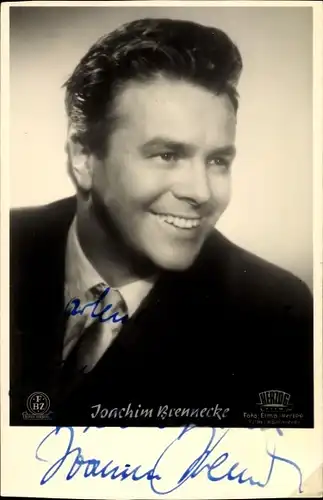 Ak Schauspieler Joachim Brennecke, Portrait, Autogramm, FBZ Verlag
