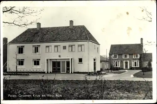 Ak Peize Drenthe Niederlande, Groenen Kruis en Verz huis