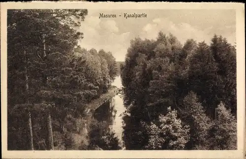Ak Mazury Masuren Ostpreußen, Kanalpartie