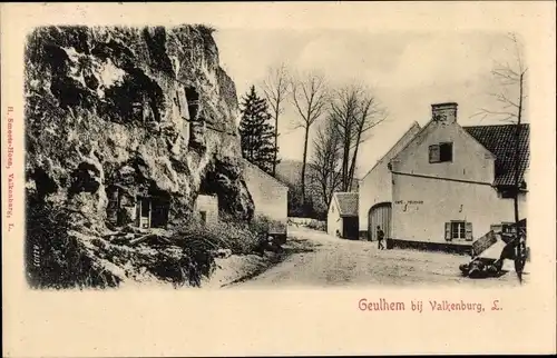 Ak Geulhem Valkenburg aan de Geul Limburg Niederlande, Straßenansicht, Felsen