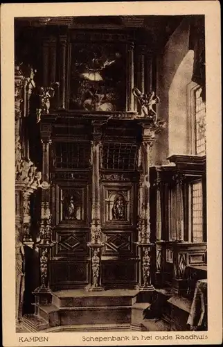 Ak Kampen Overijssel Niederlande, Schepenbank in het oude Raadhuis