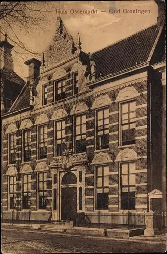 Ak Groningen Niederlande, Huis Ossemarkt, Oud Groningen