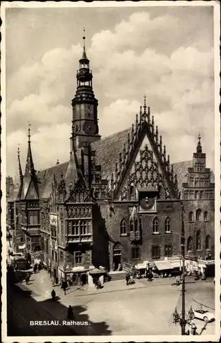 Ak Wrocław Breslau Schlesien, Rathaus