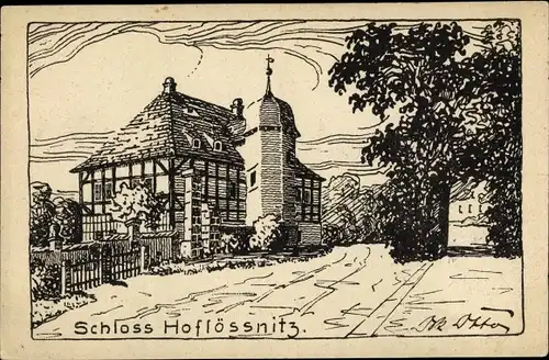 Künstler Ak Oberlößnitz Radebeul in Sachsen, Schloß Hoflössnitz