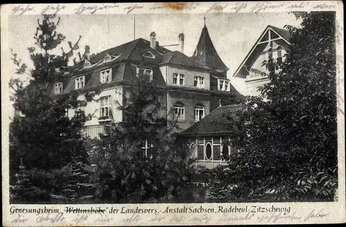 Ak Zitzschewig Radebeul in Sachsen, Genesungsheim der Landesvers.-Anstalt, Wettinshöhe